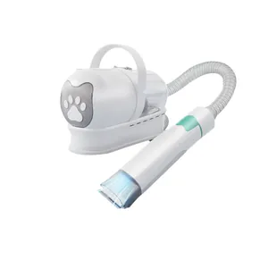 Professional 7-in-1 pet vacuum grooming kit for cats and dogs with hair clippers