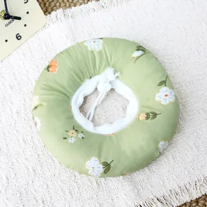 Collier élisabéthain souple à fleurs pour chats et chiens, cône de protection.