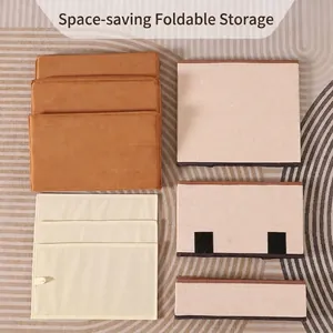 Foldable 3-step pet stairs for dogs showing the compact flat-packed storage components