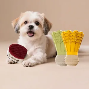Jouet Pour Chien En TPR Durable Avec Sifflet Molaire Interactif Pour Le Nettoyage Des Dents Forme De Badminton Raquette De Ping-Pong