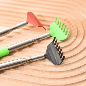 Multifunctional telescopic cat scratcher teaser wand with colorful rake heads for pets