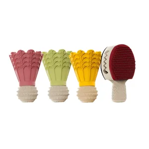 Ensemble de jouets à mâcher pour chiens en forme de volants et de raquette de tennis
