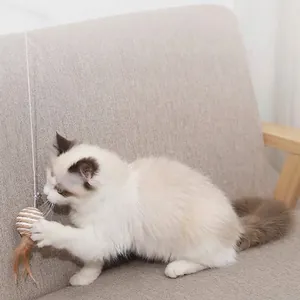 Durable cat toy ball with feathers and bell for self-play and indoor exercise