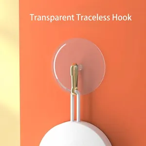 Gancho adhesivo transparente fuerte para colgar juguetes de gatos en puertas sin taladro