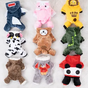 Thick warm flannel pet costumes collection for dogs and cats in various animal shapes