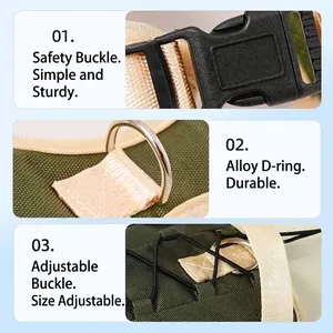 Détails du harnais tactique pour chien avec boucle de sécurité et anneau en D robuste