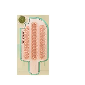 Cute popsicle-shaped cat self groomer wall scratcher with integrated catnip ball