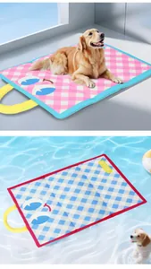 Alfombrilla refrescante impermeable de seda de hielo para perros y gatos, piscina e interior.