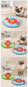 Jouet puzzle interactif circulaire pour animaux et gamelle anti-glouton avec chat.