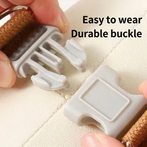 Adjustable lamb velvet dog harness and leash set with sturdy quick-release plastic buckle