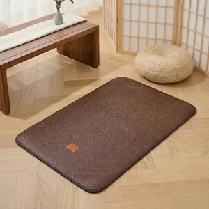 Tapis de refroidissement en rotin pour chiens, matelas d'été résistant aux rayures