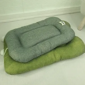 Breathable linen pet mat for dogs and cats, thick and comfortable sleeping cushion