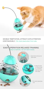 Vue détaillée montrant les 3 étapes de fonctionnement du jouet culbuto pour chat