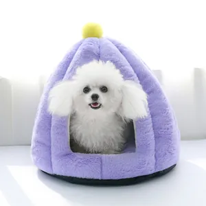 Cuccia Per Gatti Chiusa Invernale Calda Morbida A Forma Di Zucca In Peluche Nido Per Cani Ispessito Antivento Per Interni Per Cani Gatti Piccoli E Medi