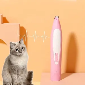 Professional pink pet hair clipper for cats and dogs featuring a silent motor for grooming