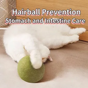 Large 10cm natural catnip ball toy for cats to lick, play and clean teeth