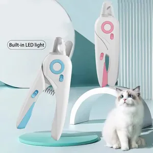 Coupe-ongles professionnel pour chiens et chats avec lumière LED, tondeuse ergonomique
