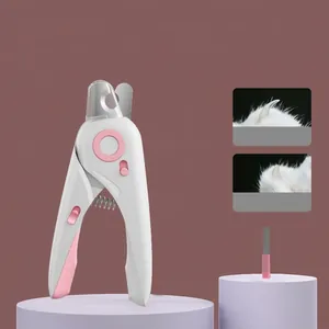 Coupe-ongles LED pour animaux avec éclairage de la ligne de sang et lime sûre.
