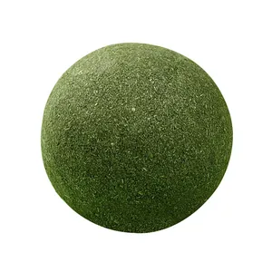Large 10cm compressed catnip ball toy for cat teeth cleaning and self-entertainment.