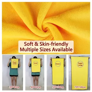 Serviette absorbante en microfibre pour animaux en quatre tailles pour chiens et chats