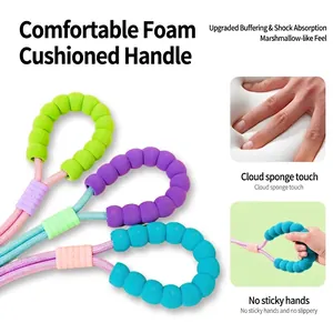 Adjustable pet P-rope leash with comfortable shock-absorbing foam handle.