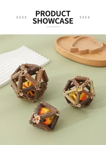 Natürliche Silvervine-Stallbälle mit Glöckchen für die Zahnpflege und das Spiel von Katzen