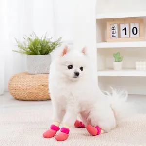 Zapatos y Calcetines Impermeables Antideslizantes para Perros Con Suela de Goma Suave y Correa Ajustable para Perros Pequeños y Medianos Calzado para Mascotas