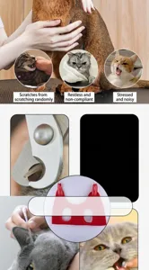 Amaca professionale rossa per toelettatura di cani e gatti con taglio delle unghie