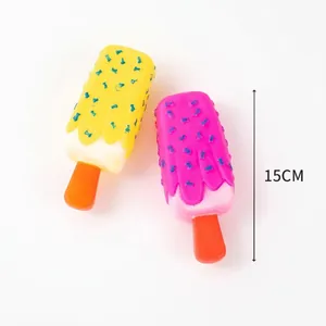 Jouet à mâcher sonore de 15 cm en forme d'esquimau pour petits chiens et chats