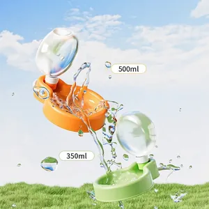 Draagbare opvouwbare hondenwaterfles dispenser voor honden in 350ml en 500ml formaten.