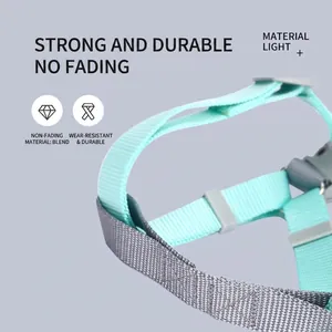 Pettorina regolabile in nylon per cani in colori macaron con cinturino resistente