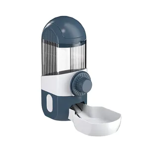 Distributeur automatique d'eau et de nourriture suspendu pour cages de chiens et chats, bleu