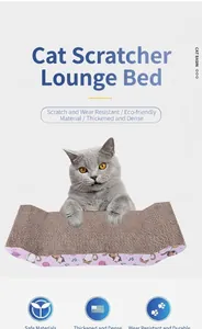 Planche à gratter pour chat en carton ondulé ondulé, écologique avec motifs mignons