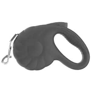 5M heavy duty automatic retractable dog leash with ergonomic handle and pumpkin texture