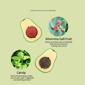 Avocado catnip and gall fruit toy ball for cat teeth cleaning and relief
