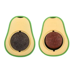 Avocado-shaped catnip ball toy for cats to grind teeth and play with natural gall fruit