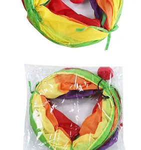Tunnel arcobaleno pieghevole per gatti in confezione di plastica trasparente