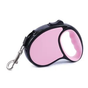 Guinzaglio retrattile automatico rosa per cani di piccola e media taglia 3m o 5m