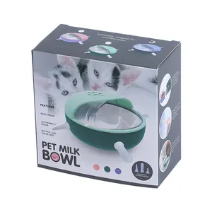 Professional bionic pet milk bowl feeder with multiple silicone nipples for kittens and pups