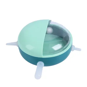 Biomimetic pet nursing bowl for kittens and puppies featuring four silicone nipples