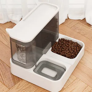 Dispensador automático de comida y agua de gran capacidad para perros y gatos