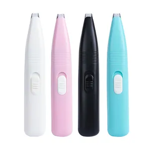 Professional battery-powered pet hair trimmers in four colors for precision grooming
