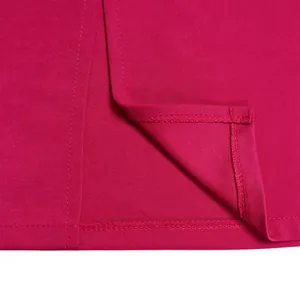 Close-up detail of the fuchsia bodycon dress showing high-quality stitching and fabric