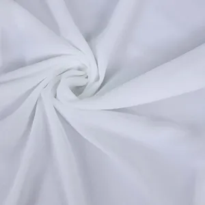 Close-up of lightweight white chiffon fabric texture and soft drape
