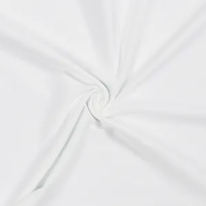 Detail of soft white stretchy knit fabric texture for high-elasticity bodycon dress
