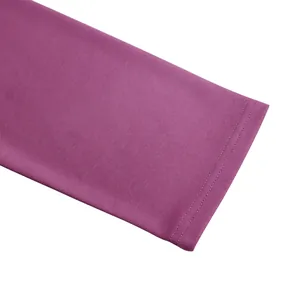 Close-up of premium purple fabric texture and durable double-stitched hem detail