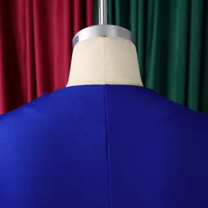 Detailed close-up showing royal blue fabric texture and central back seam on a mannequin