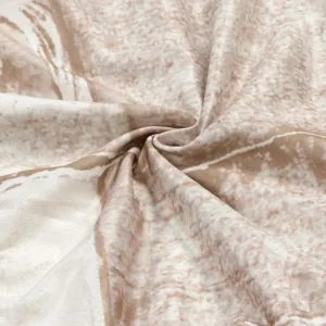 Close-up view showing the elegant floral print fabric texture with soft drapery folds