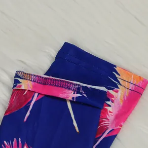 Close-up of floral print fabric and professional stitching on sexy nightclub cardigan set