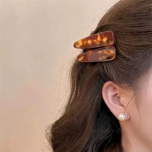 Set van 2 elegante vintage acryl haarspeldjes met schildpadpatroon en marmeren design
